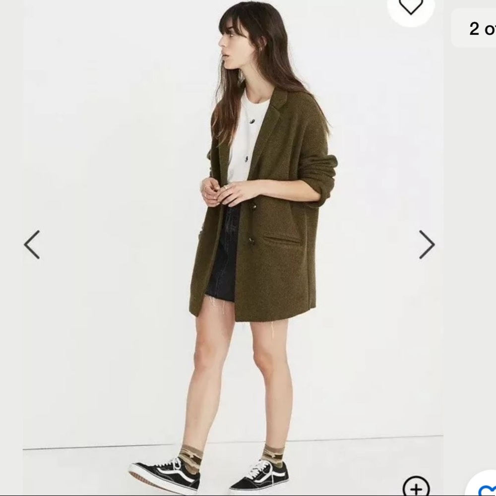 🎈last price Madewell merino blazer sweater/coat - Picture 2 of 8